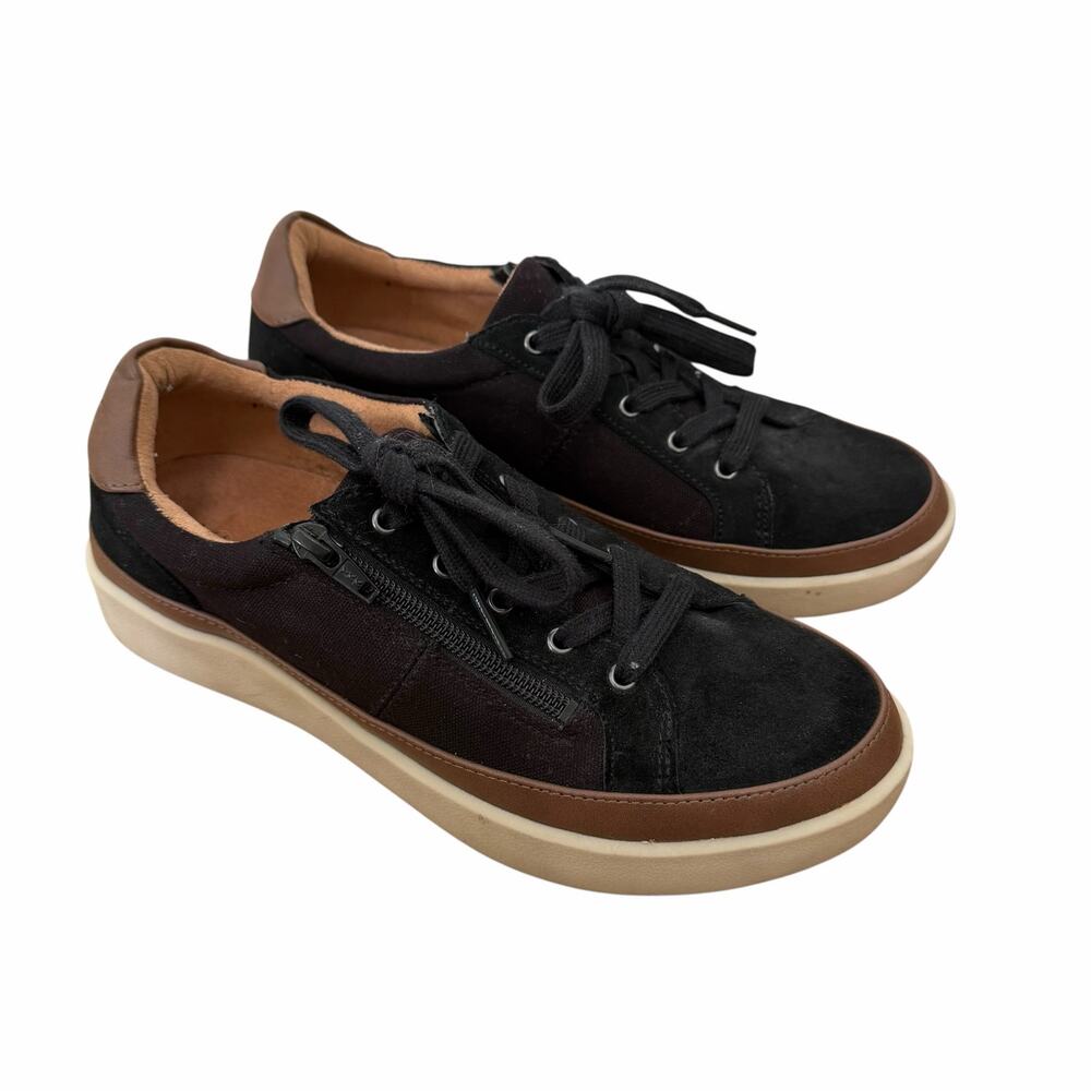 Vionic Black Suede Mayra Sneakers Sz 8